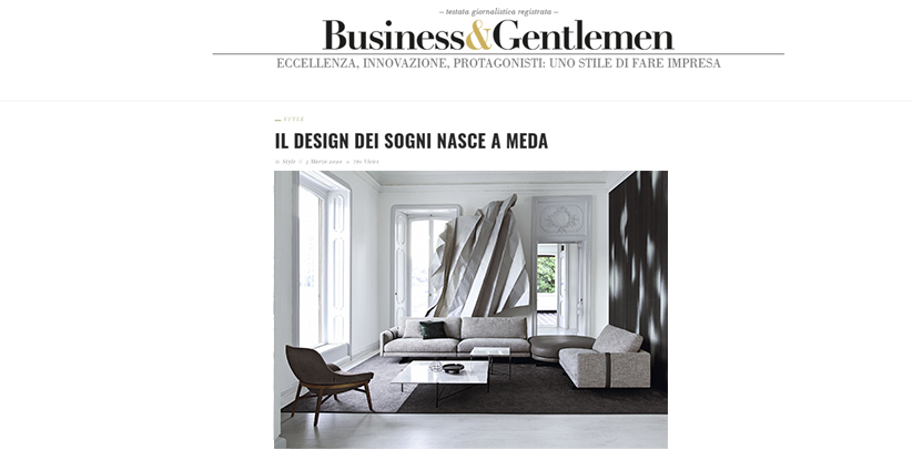El diseño Made in Meda de BertO en la web Business&Gentlemen 
