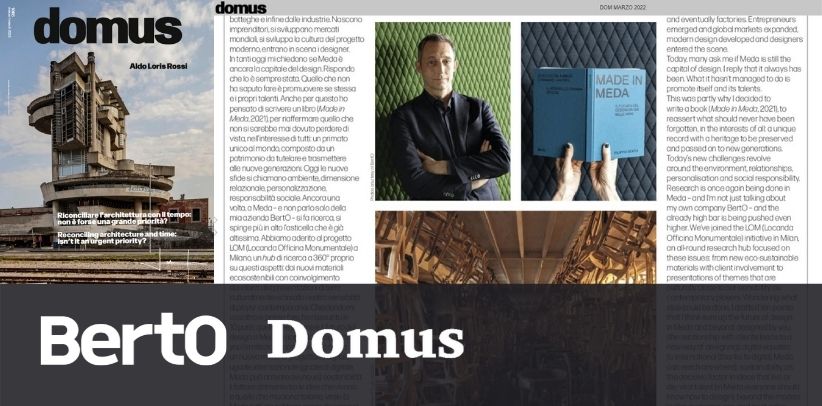 Domus Opinioni: Filippo Berto habla sobre el MADE IN MEDA