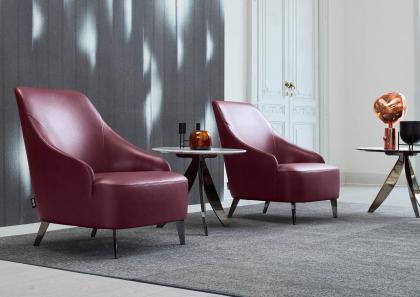 Sillones de piel roja Emilia - BertO