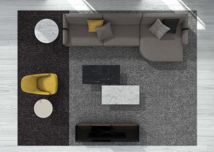 Habitación amueblada con sillón Vanessa amarillo - BertO