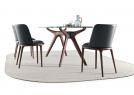  Silla moderna elegante Joan en cuero y nogal canaletto - BertO