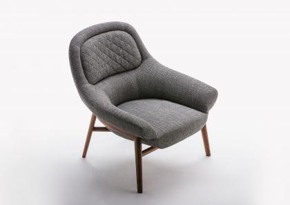 Sillón Hanna con Estructura de Madera Maciza - Berto Salotti