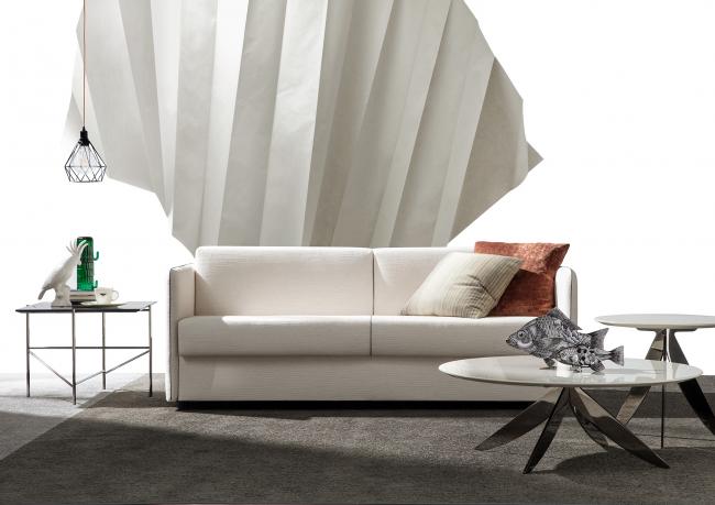 Sofá cama Easy en tejido disponible con entrega rápida - BertO Outlet