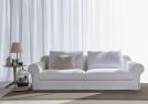 Sofá clásico Callas - lino blanco - 3 plazas cm L.253 x P.104 x H.84