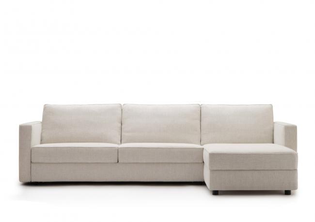 Sofá cama Nemo con chaise longue con canapé abatible - BertO Outlet