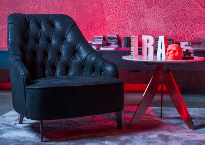 Sillón de Cuero Negro Emilia - #BertoLive 2016