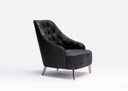 Sillón de Cuero Negro Emilia - #BertoLive 2016