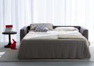 Sofá-cama Robinson de cuero - colchón cm 160 x P.200 x H.14