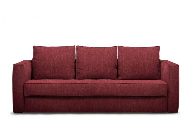 Sofa cama de tela rojo Robinson - BertO Outlet