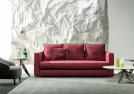 Sofa cama de tela rojo Robinson - BertO Outlet