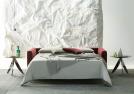 Sofa cama de tela rojo Robinson - BertO Outlet