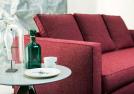 Sofa cama de tela rojo Robinson - BertO Outlet