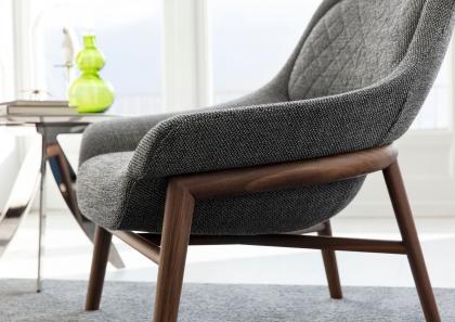 Sillón Hanna con Estructura de Madera Maciza - Berto Salotti