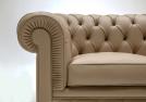 Clásico sofá cuero capitonne 3 plazas cm L.217 x P.90 x H.72 - BertO Prima