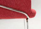 Las sillas de tela roja con patas de metal - BertO Outlet